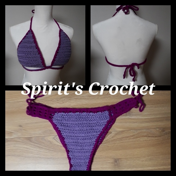 4 piece set, bikini top and bottoms with cover up - Picture 3 of 5